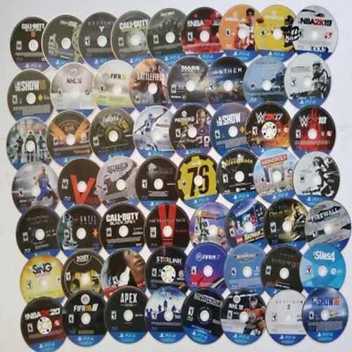 All ps4 games under disc - under, w/